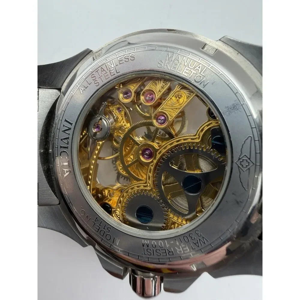 RARE Invicta 5114 Mechanical Skeleton Men's Watch - Discontinued - WORKING